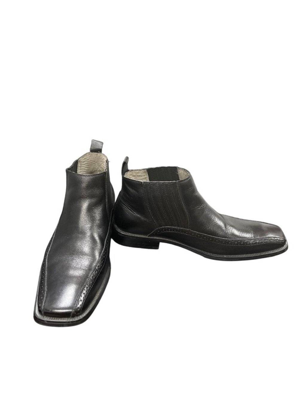 Stacy Adams mens black leather ankle chukka boots sz 9.5 SKU 10-869